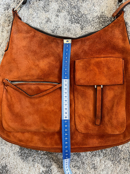 Prada FW1999 suede multipockets shoulder bag