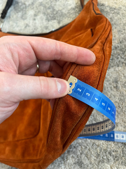 Prada FW1999 suede multipockets shoulder bag