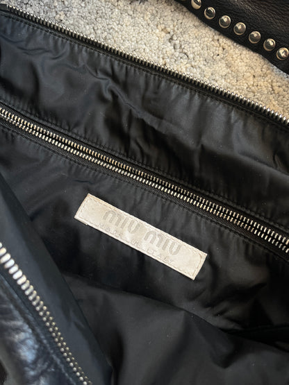 Miu Miu 1990's leather nails bag