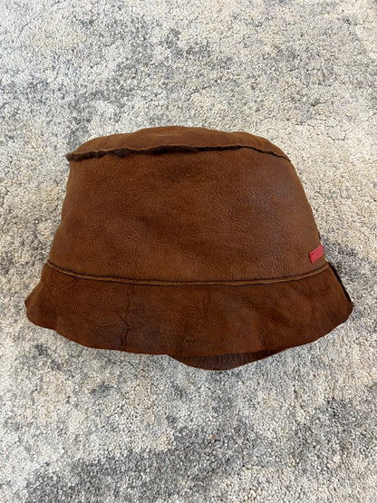 Prada 1990's leather & fur hat