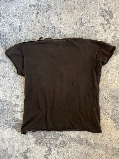 Gucci 2000's cotton perfored tee shirt