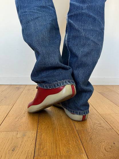 Prada SS1999 leather elastic trainers
