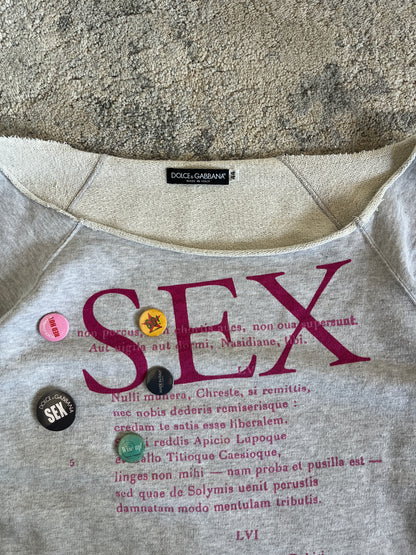 Dolce & Gabbana SS2003 SEX pins crewneck