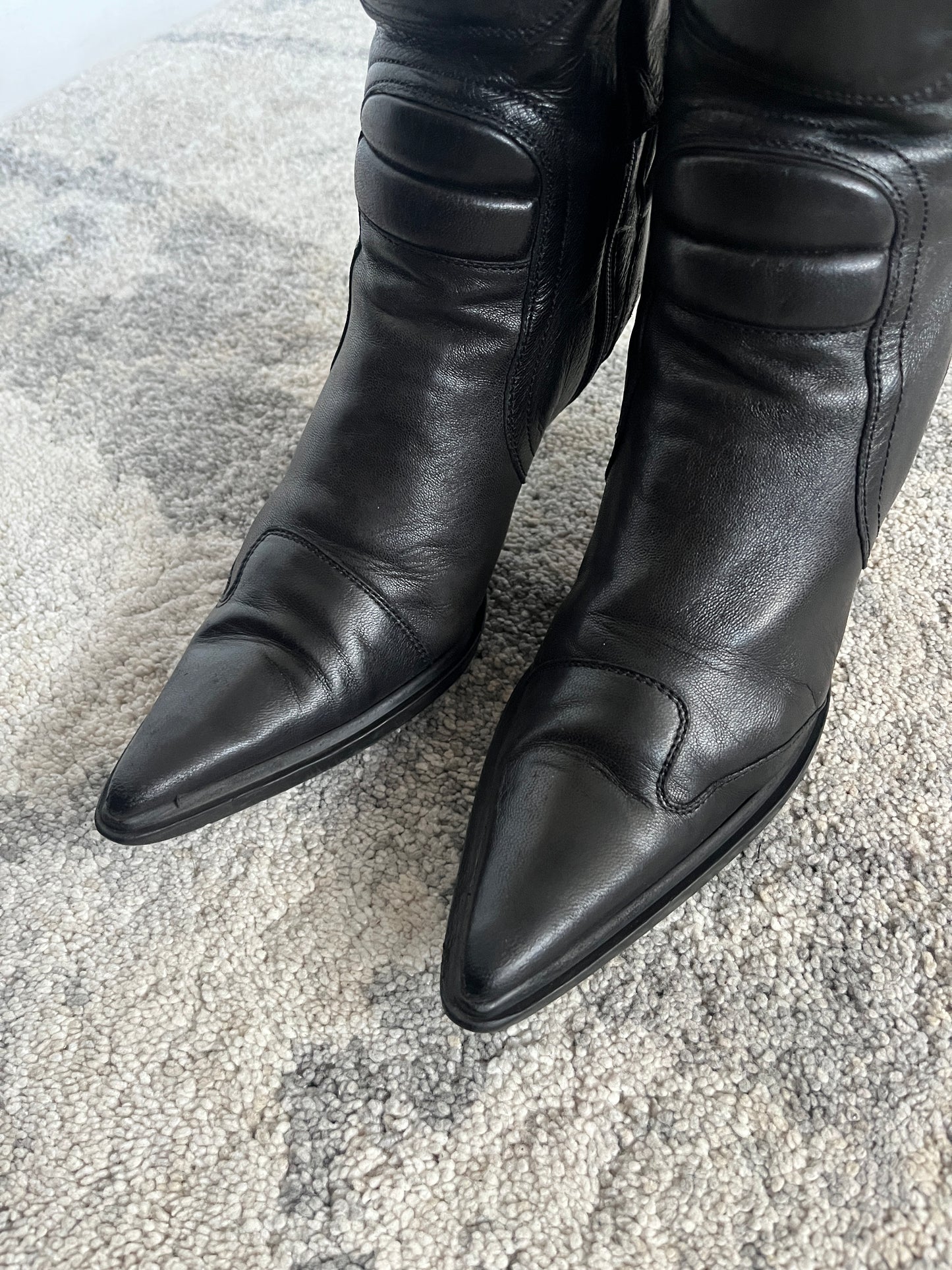 Miu Miu FW1999 motorcycle heels boots