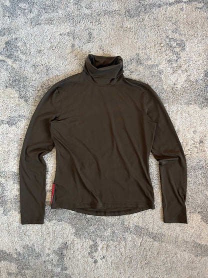 Prada 2000's turtleneck nylon  tee shirt