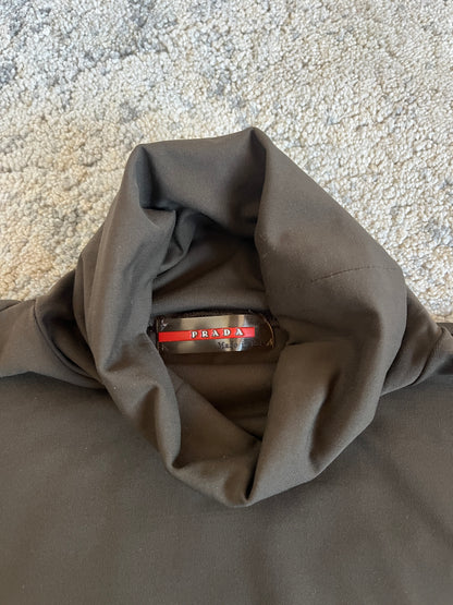 Prada 2000's turtleneck nylon  tee shirt