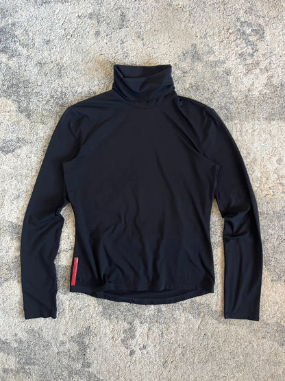 Prada 2000's turtleneck nylon longsleeve