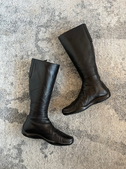 Prada 2000's leather velcro boots
