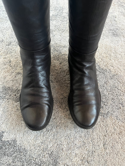Prada 2000's leather velcro boots
