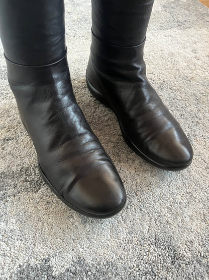 Prada 2000's leather velcro boots