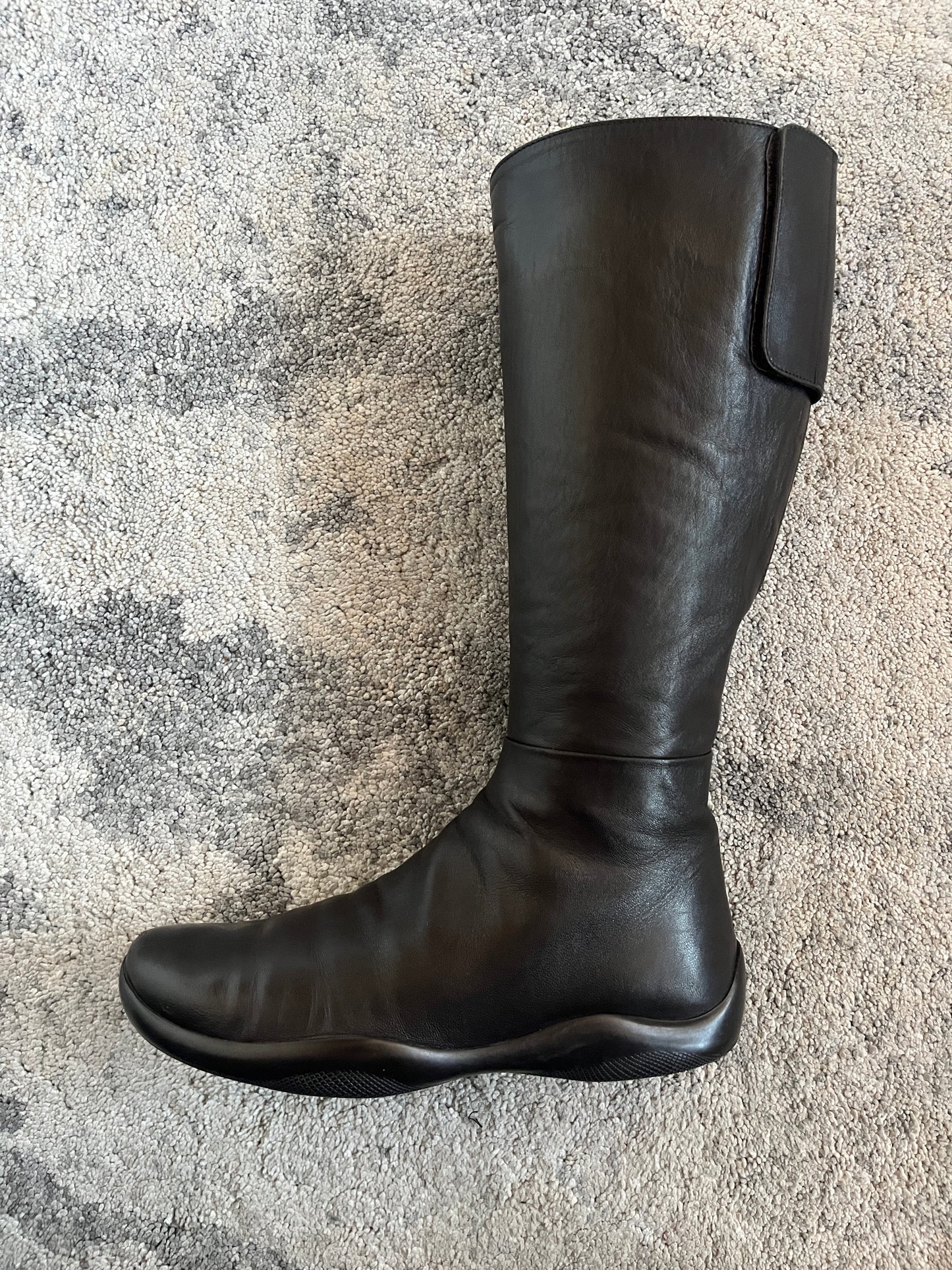 Prada 2000's leather velcro boots