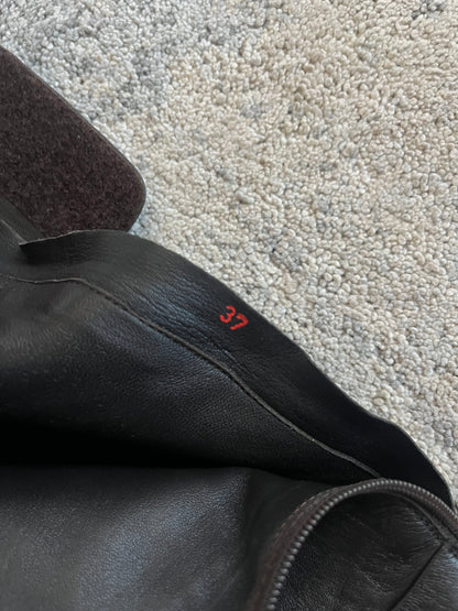 Prada 2000's leather velcro boots