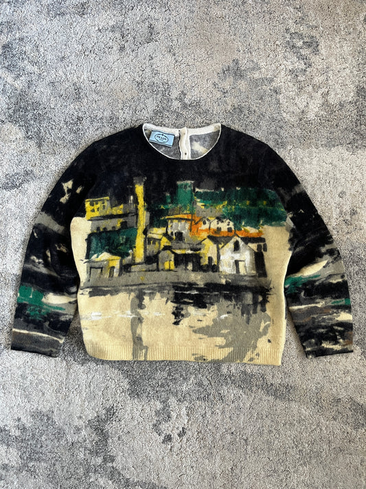 Prada FW2017 landscape wool sweater