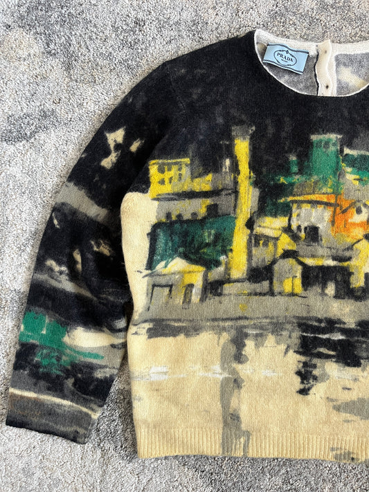 Prada FW2017 landscape wool sweater