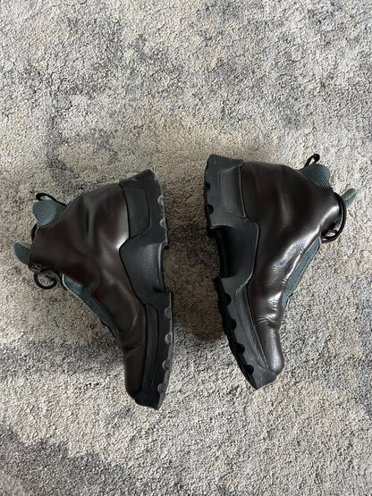 Prada 1990's hiking leather boots with vibram soles
