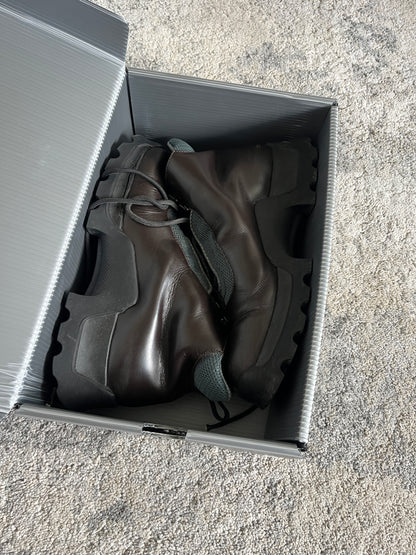 Prada 1990's hiking leather boots with vibram soles