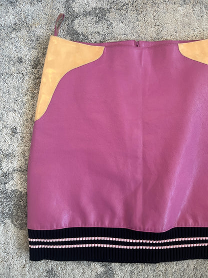 Miu Miu SS2000 leather skirt