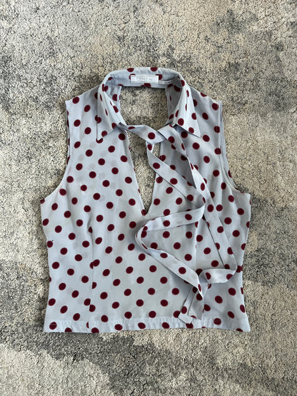 Prada SS2000 polka dot silk tanktop
