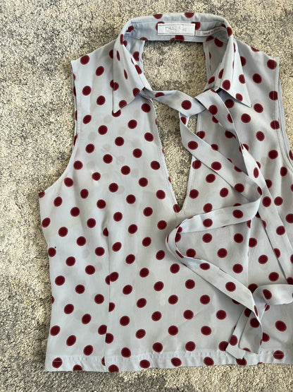 Prada SS2000 polka dot silk tanktop