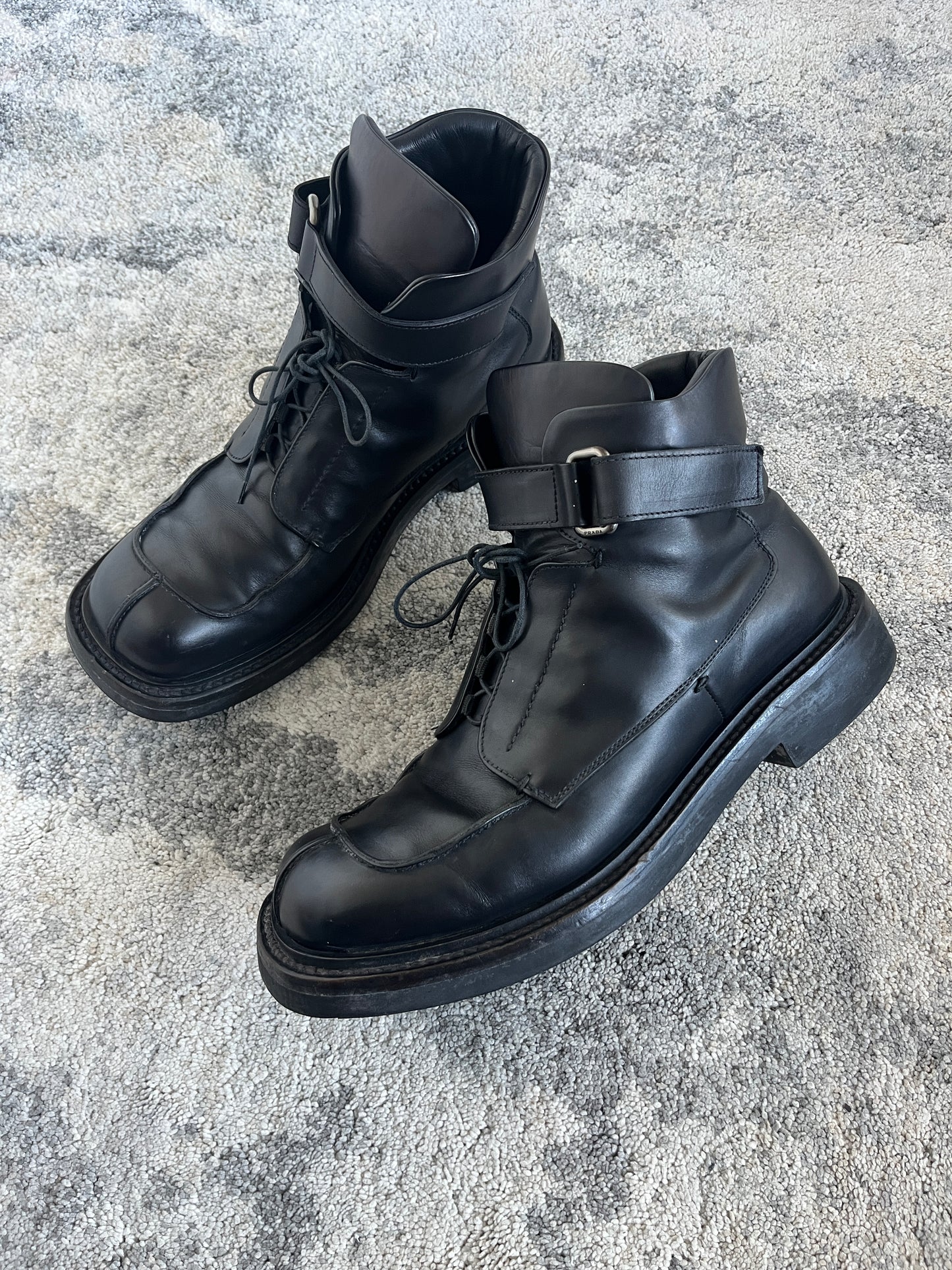 Prada FW1999 leather mid boots