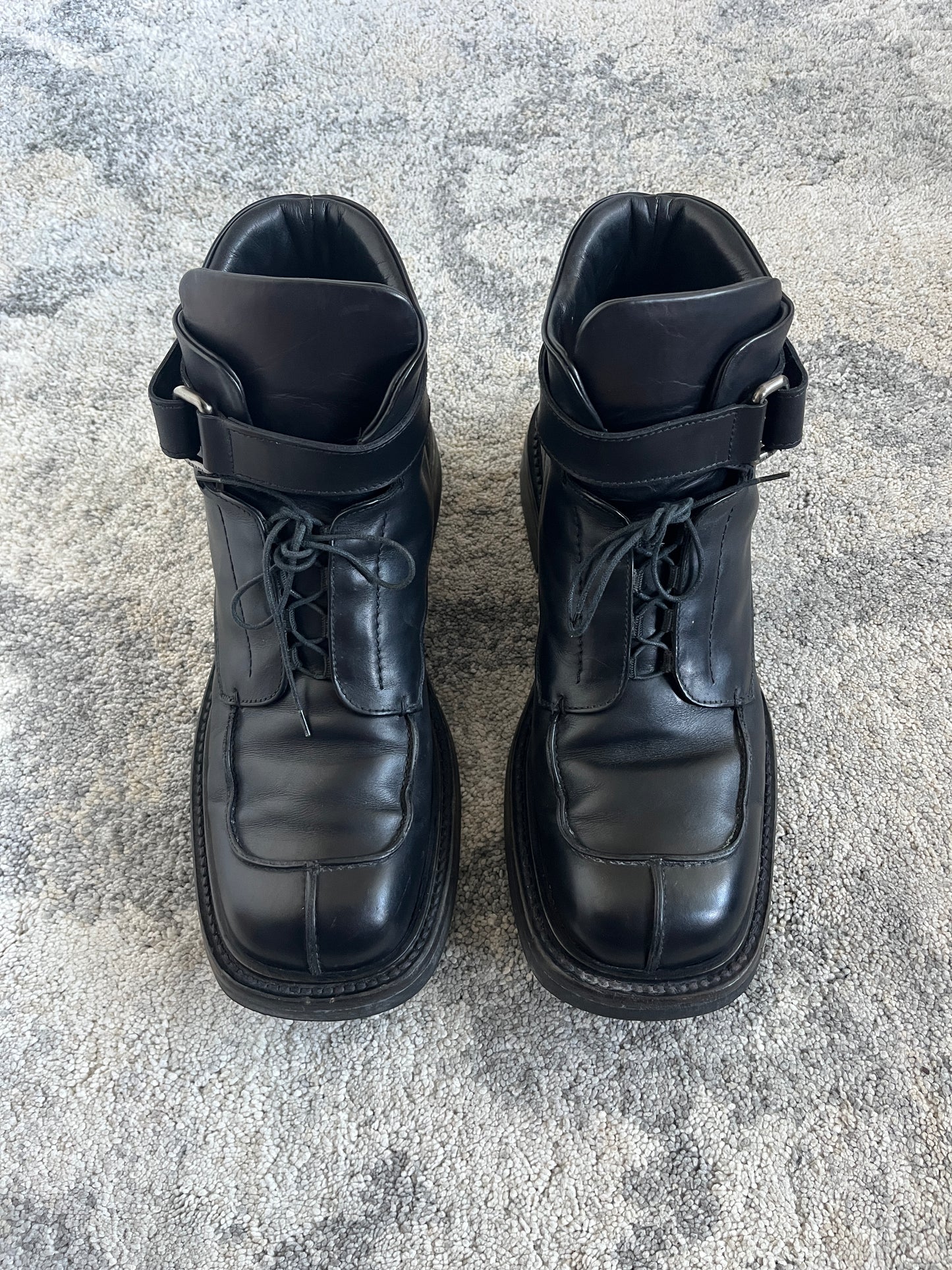 Prada FW1999 leather mid boots