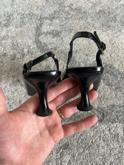 Prada 1999 patent leather slingbacks heels