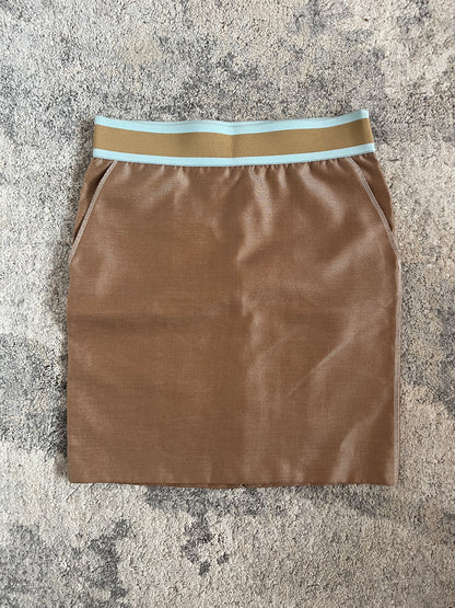 Miu Miu SS2000 nylon elastic waist skirt
