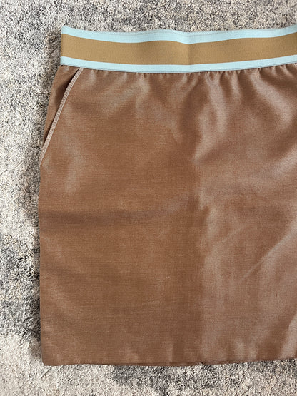 Miu Miu SS2000 nylon elastic waist skirt