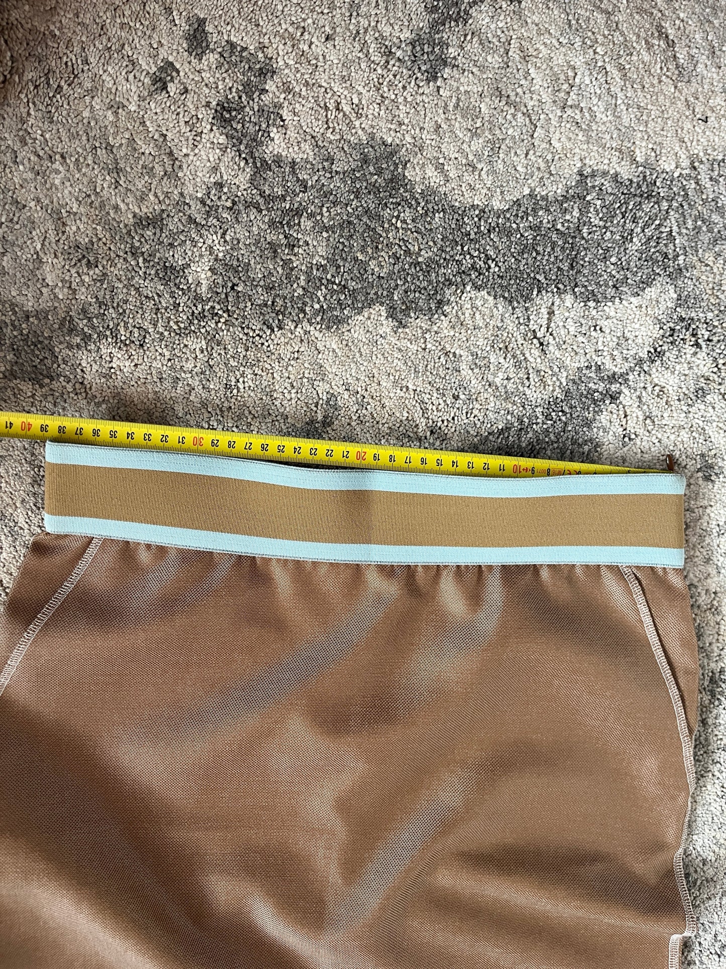 Miu Miu SS2000 nylon elastic waist skirt