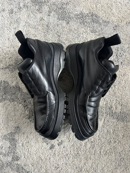 Prada 2000's leather combats low shoes