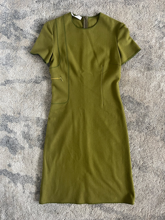 Miu Miu 1999 wool pistache dress