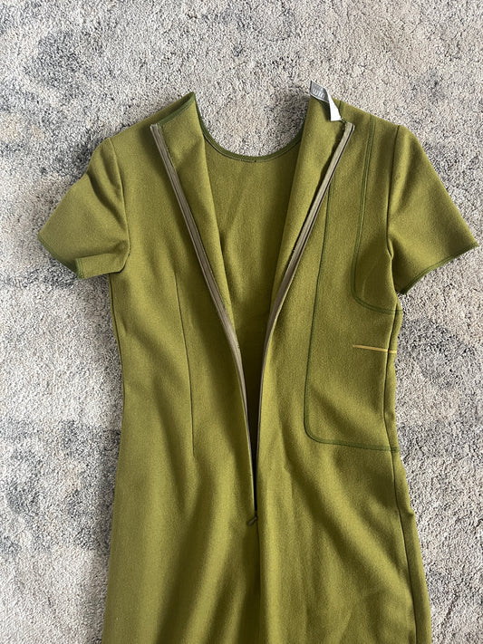 Miu Miu 1999 wool pistache dress