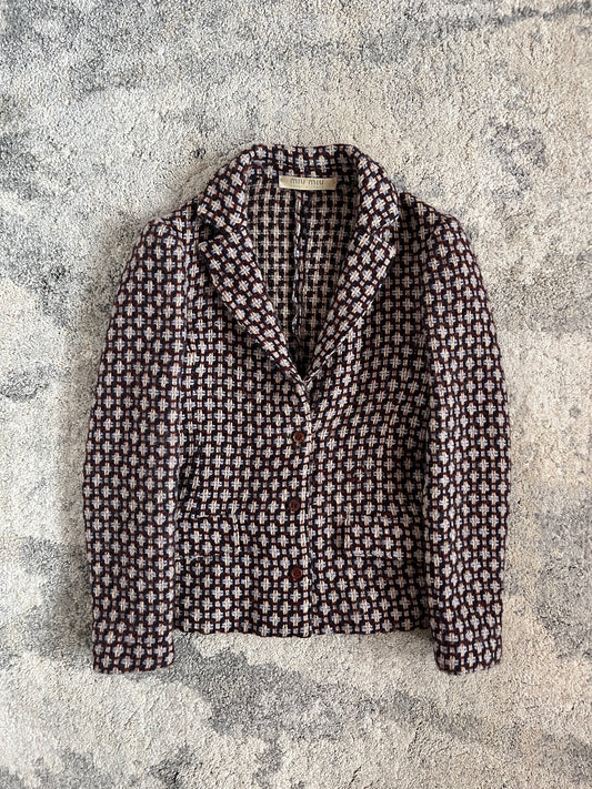 Miu Miu FW2000 wool jacquard blazer