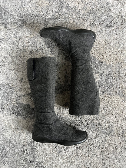 Prada SS1999 wool velcro boots