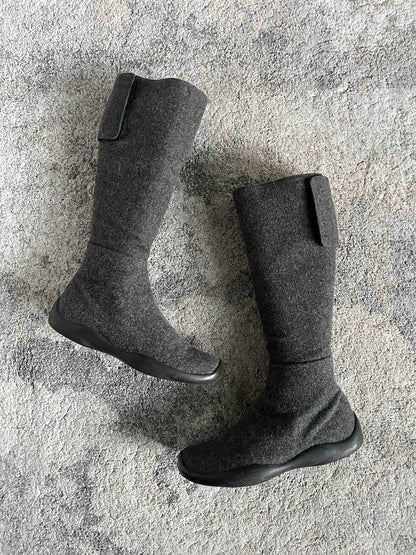 Prada SS1999 wool velcro boots
