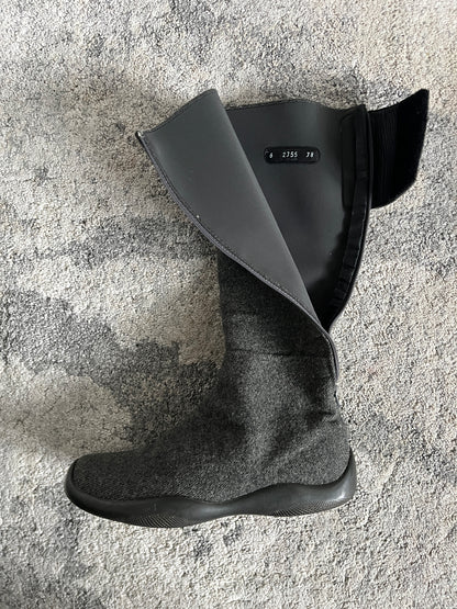 Prada SS1999 wool velcro boots