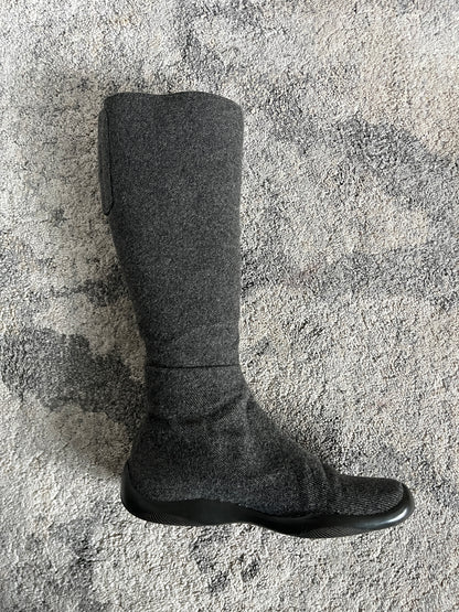Prada SS1999 wool velcro boots