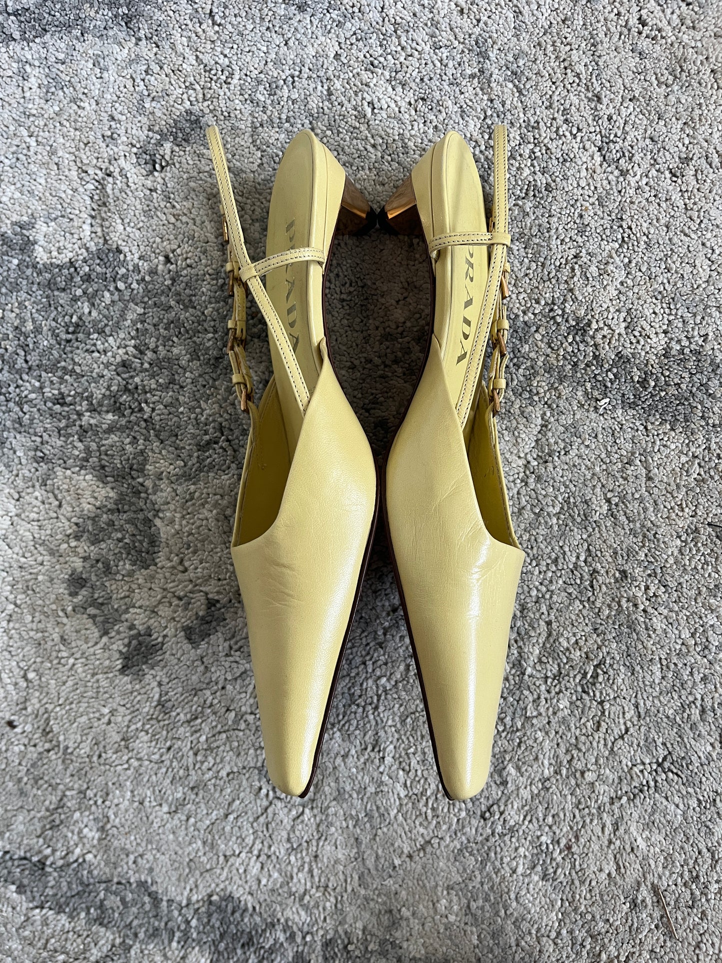 Prada 2000 leather slingbacks heels
