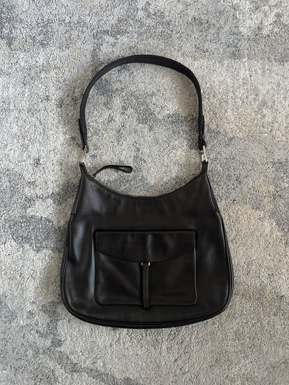 Prada FW1999 brown leather crossbody bag
