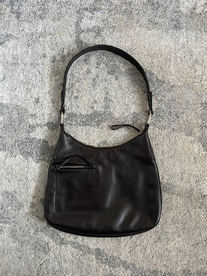 Prada FW1999 brown leather crossbody bag