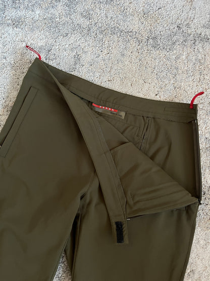 Prada SS1999 linea rossa zip nylon pant