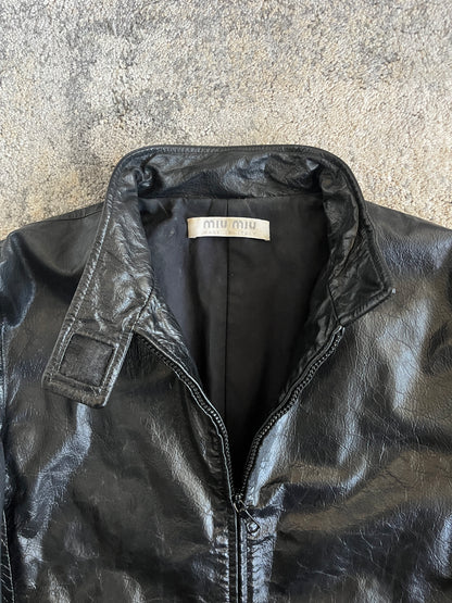 Miu Miu 1999 patent leather jacket