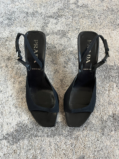 Prada SS2000 silk kitten heels