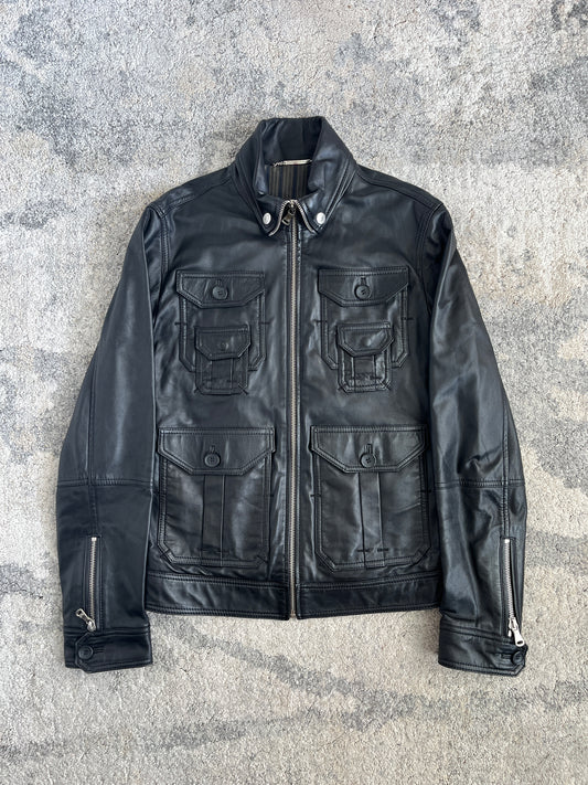 D&G 2000's multipockets leather jacket
