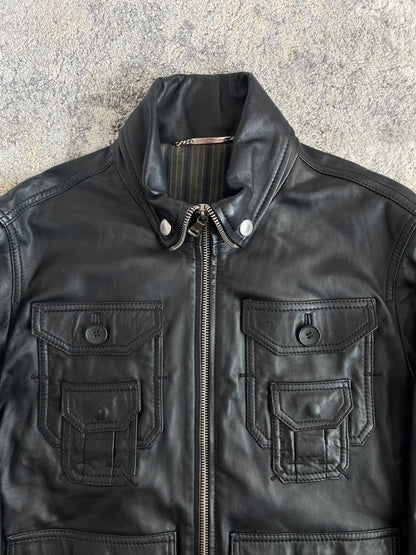 D&G 2000's multipockets leather jacket