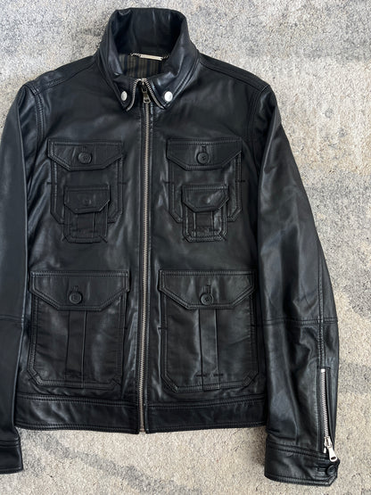 D&G 2000's multipockets leather jacket