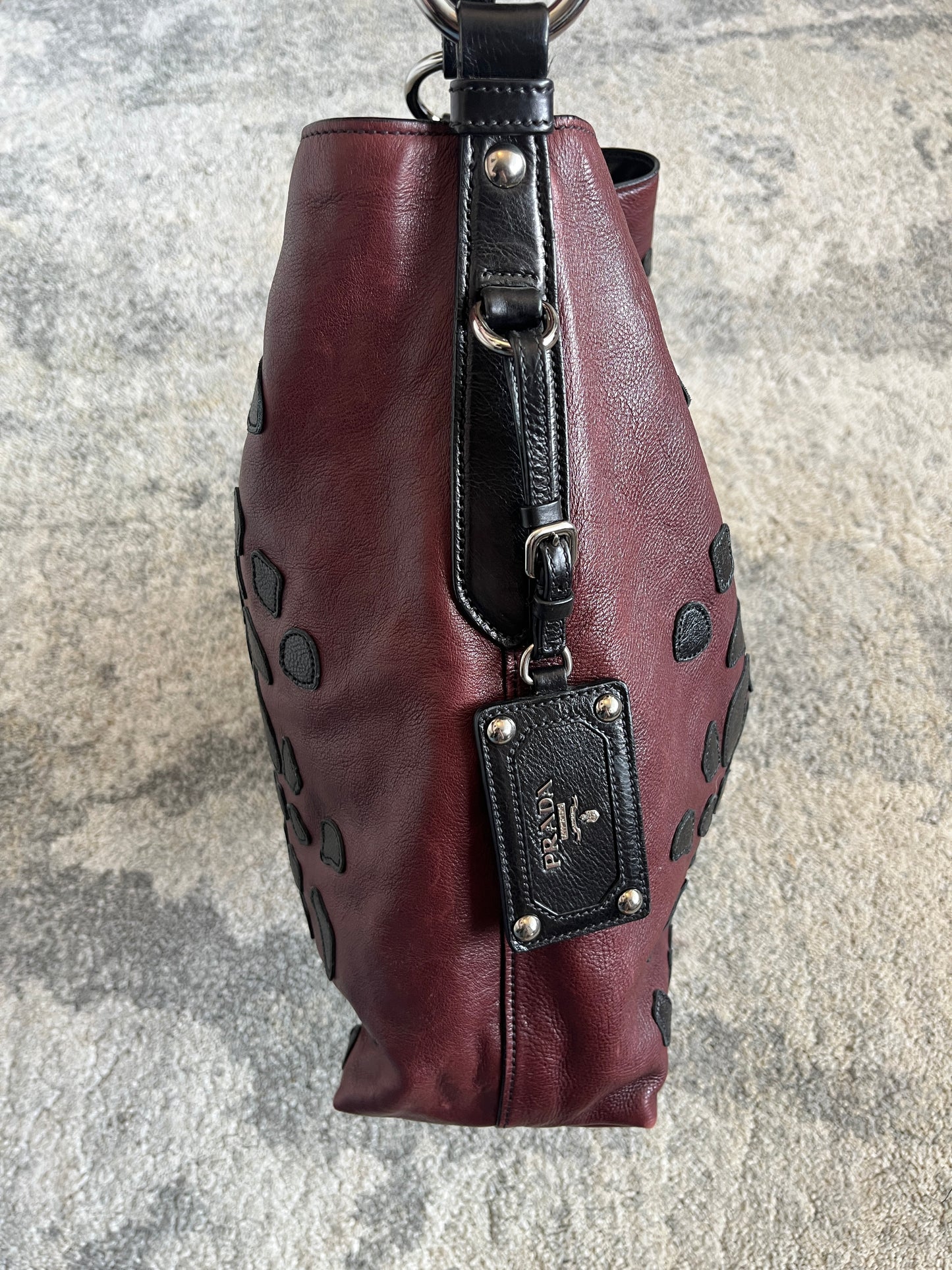 Prada 2010's leather scales patch bag