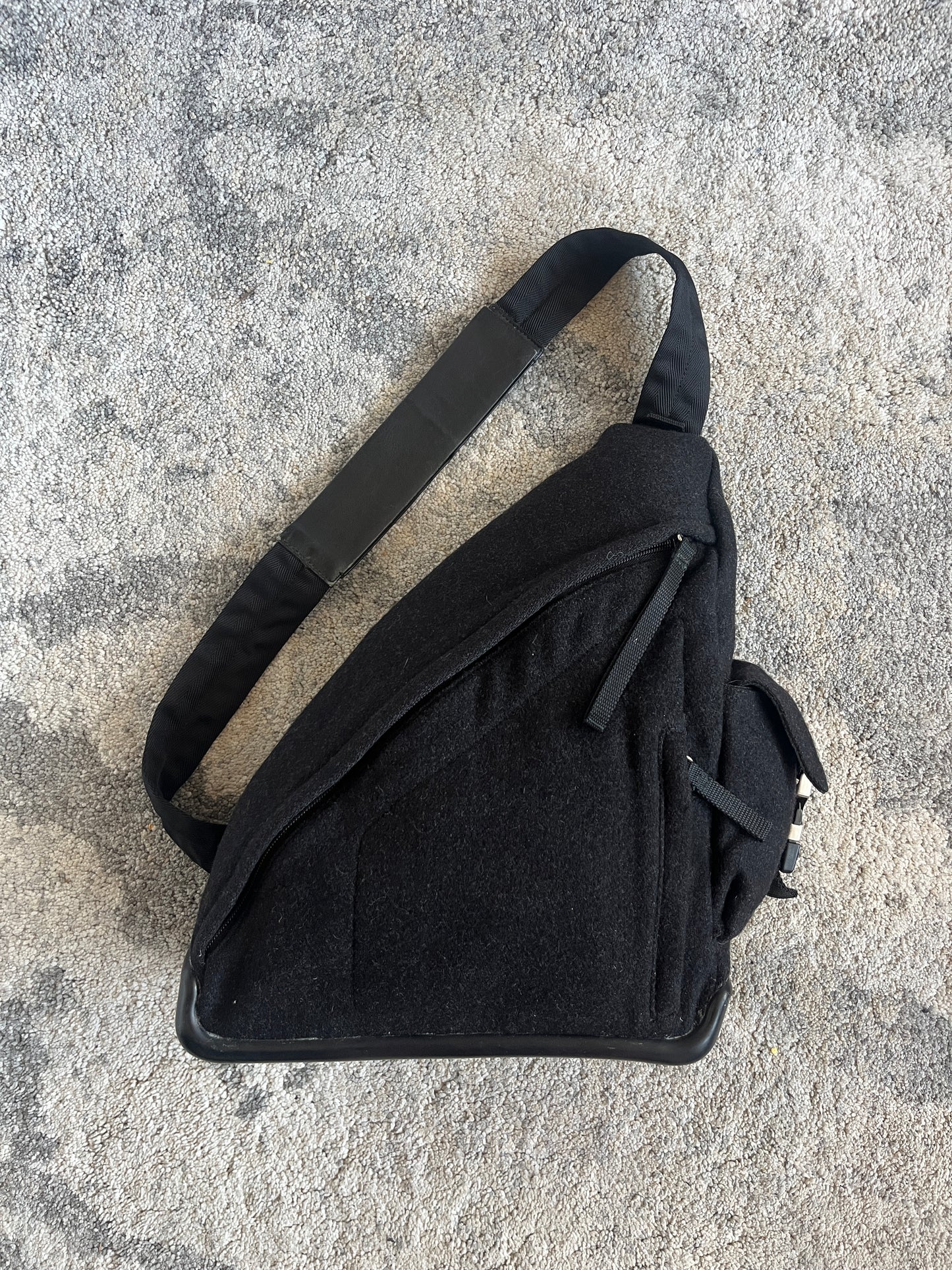 Prada FW1999 wool chest rig backpack
