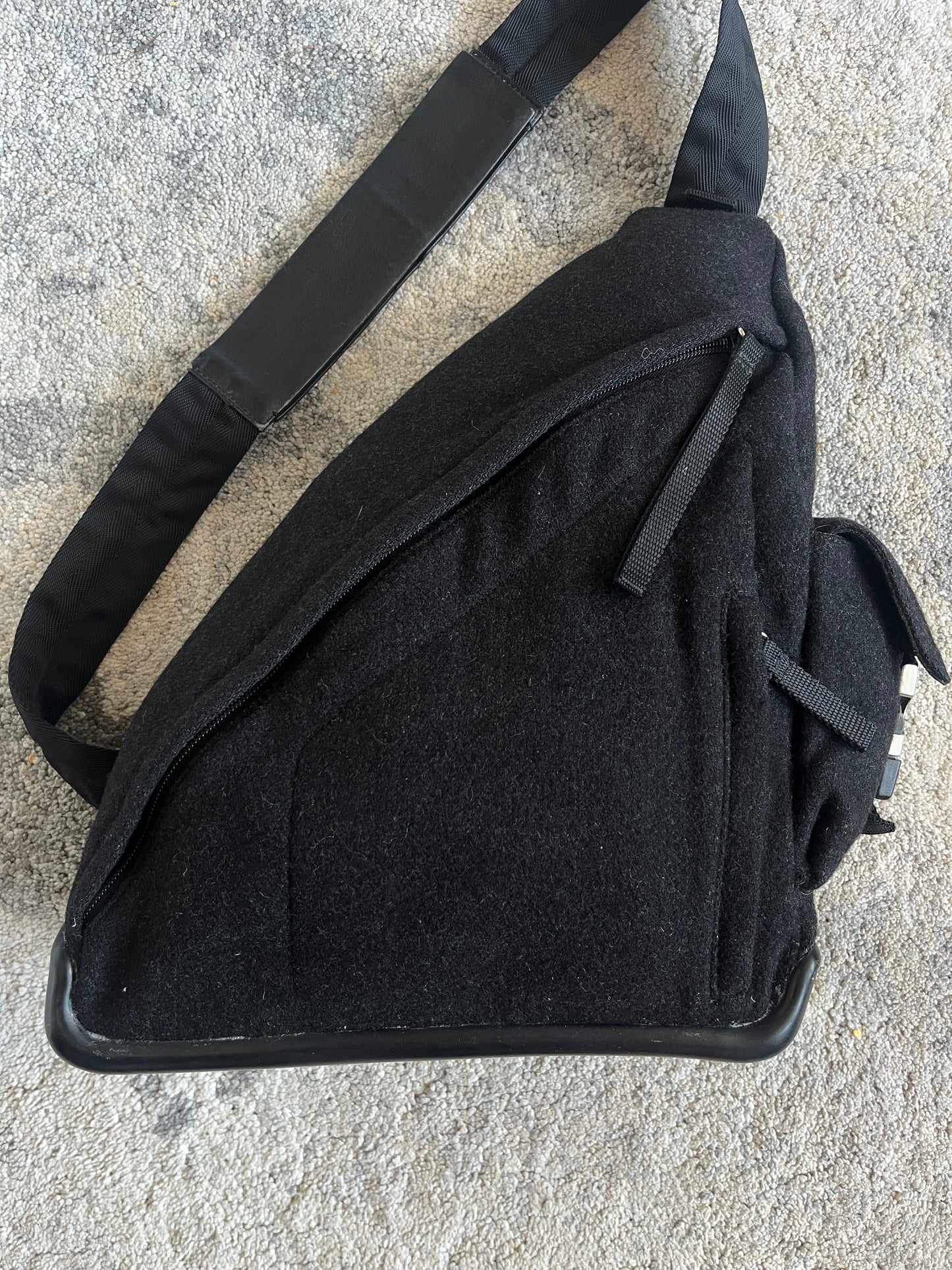 Prada FW1999 wool chest rig backpack