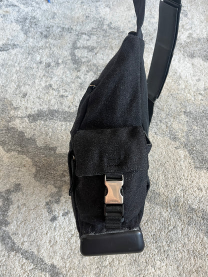 Prada FW1999 wool chest rig backpack